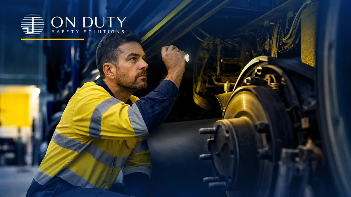 A mechanic certifying a repair