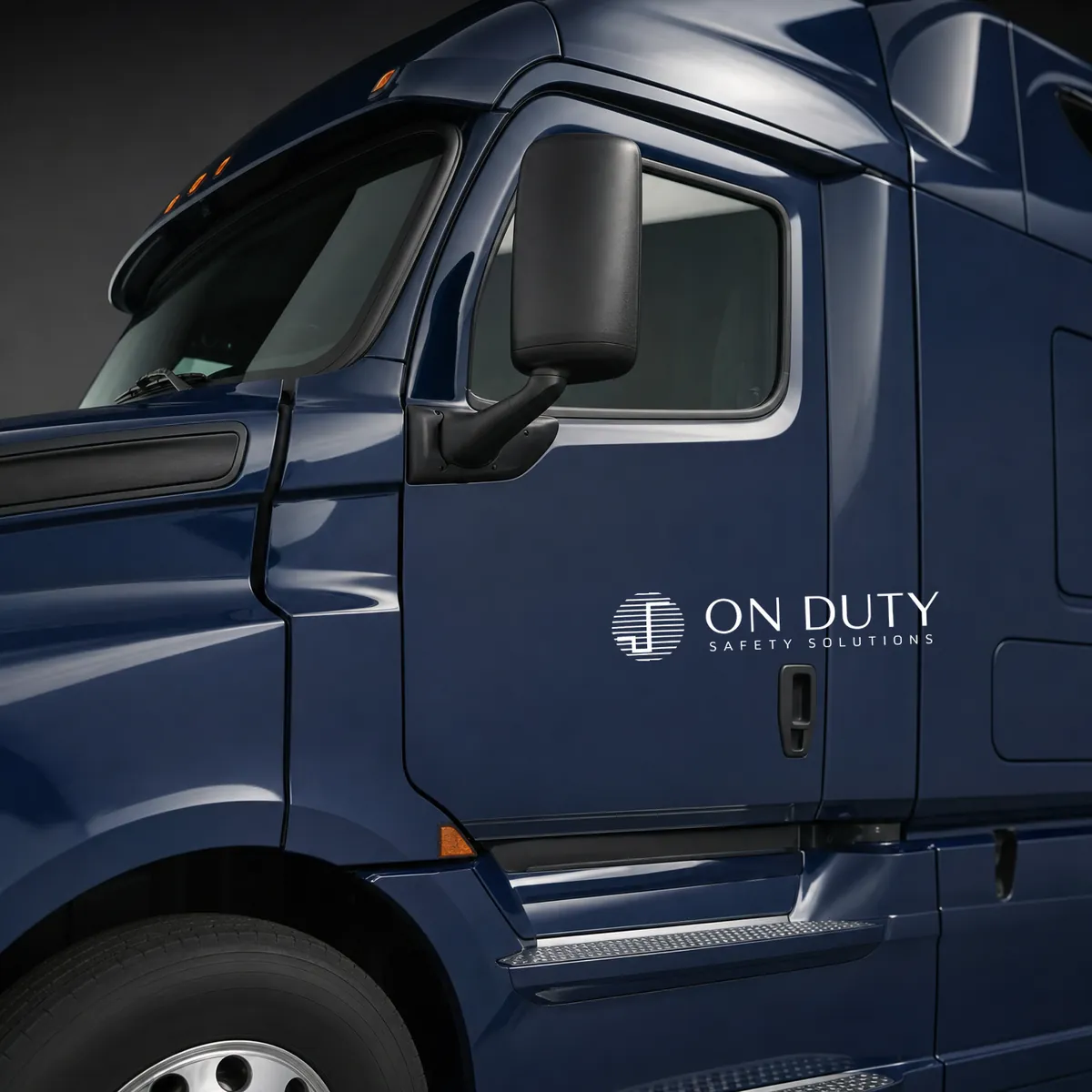 On Duty mark on a truck door